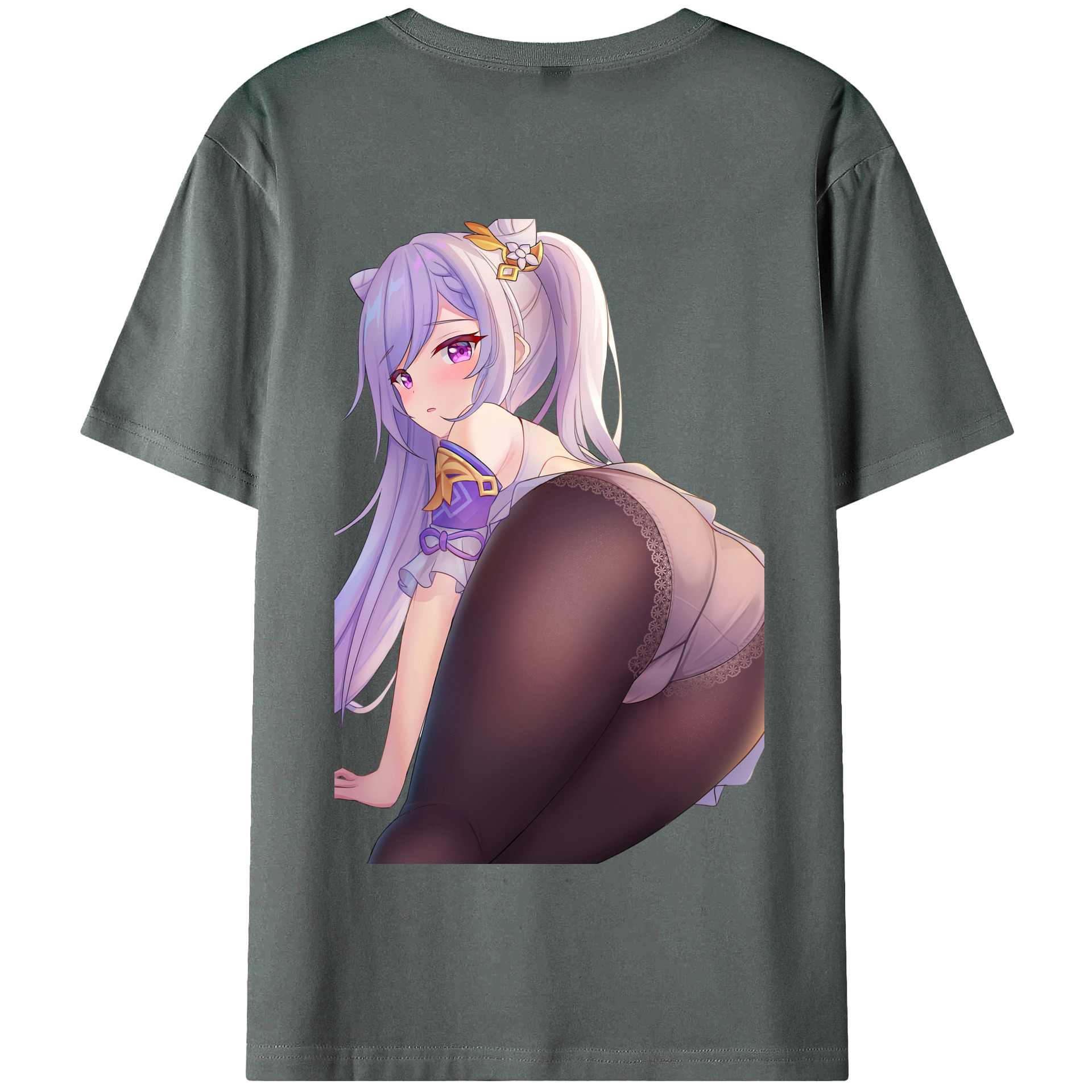 げんし神 刻晴 こくせい genshin Kokusei 綿100％半袖Tシャツ（背面プリント）